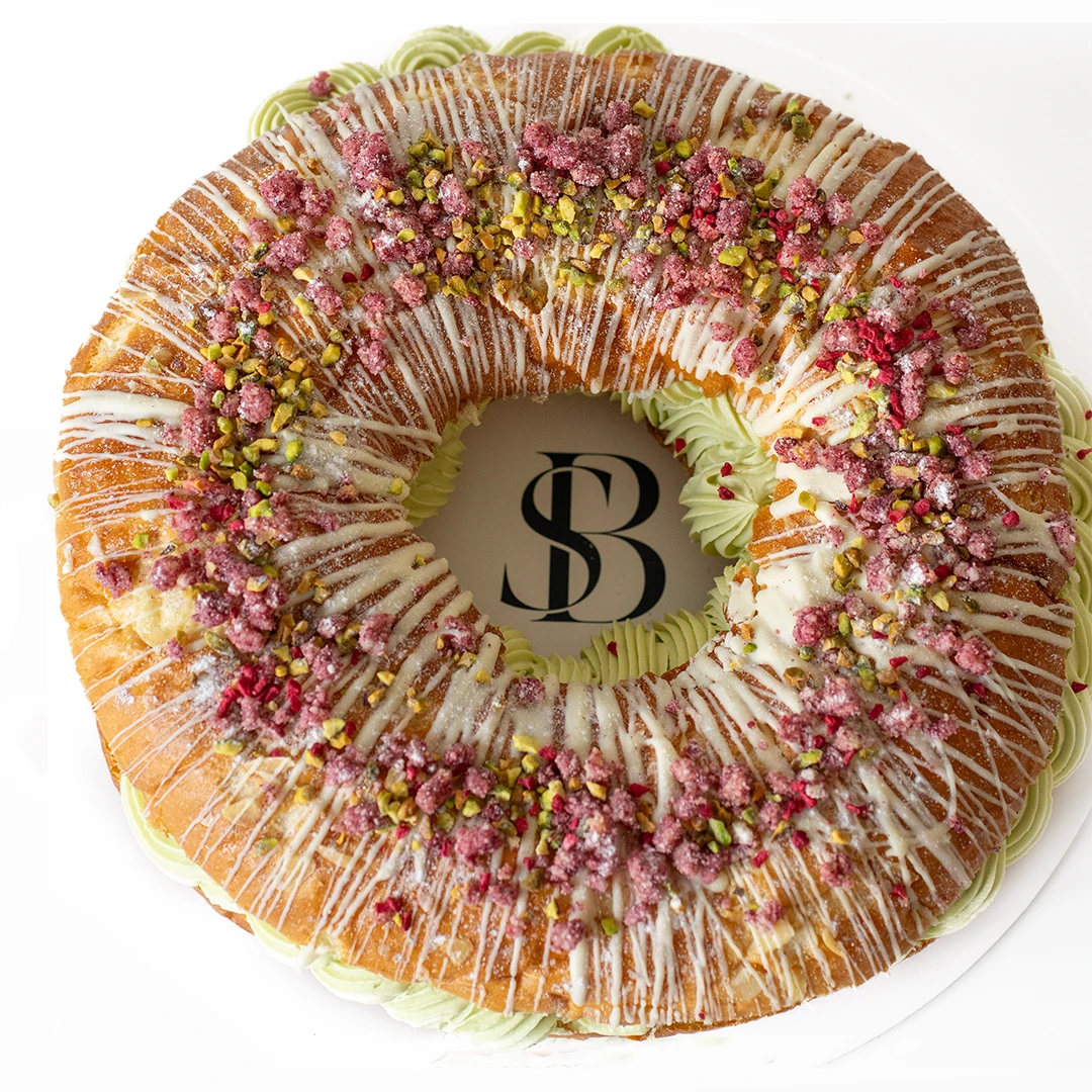 Roscón de Reyes de pistacho